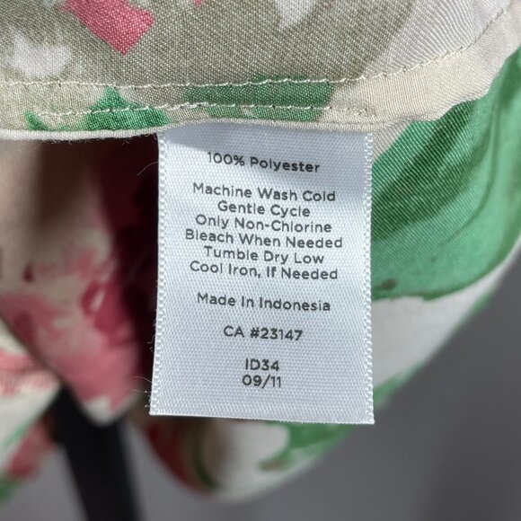 NEW Talbots Shirt Womens 6 pink green floral blouse preppy classic casual - Picture 7 of 10